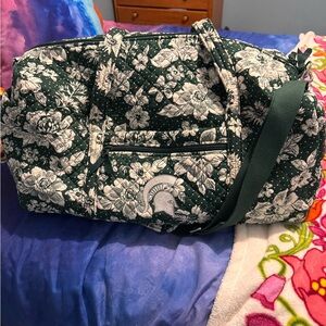 Floral Green Quilted Women's Bag